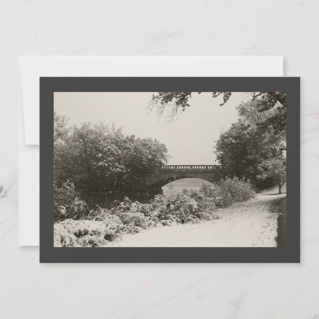 Invitation Zen Winter Snowfall II (Devant)