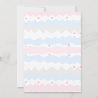 Invitation Zigzag géométrique Bébé Pastel Vide esthétique