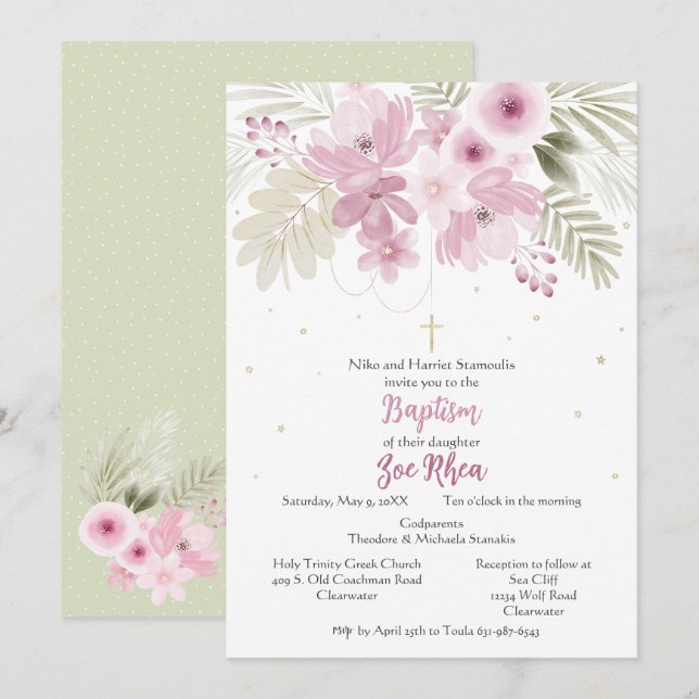 Invitation Zoie (Devant / Derrière)