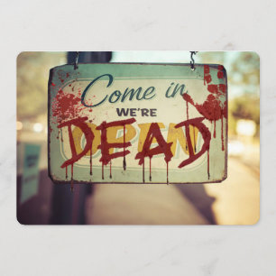 Invitation Zombie Apocalypse Nous sommes Morts Retro Signal H