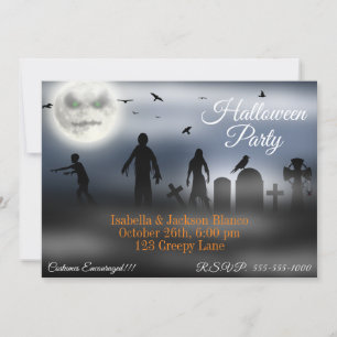 Invitation Zombie Moon