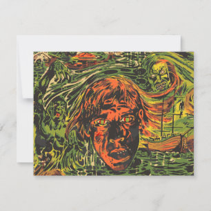 Invitation Zombies Halloween vintage, street art graffiti