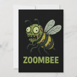 Invitation Zoombee – Conception de dessin animé drôle de abei