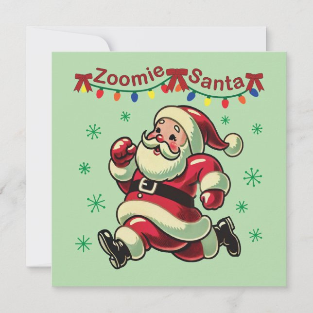 Invitation Zoomie Père Noël Noël (Devant)