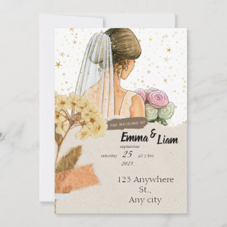 InvitationElegant Faire-part de mariage Card | Rom