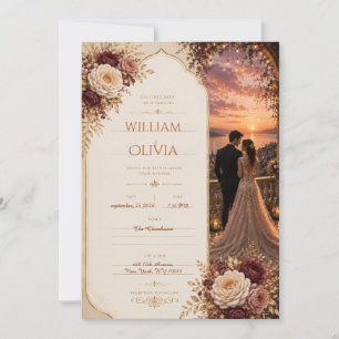 InvitationRomantic Sunset Wedding Invitation