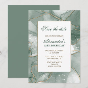 Invitations à 12e anniversaire Enregistrer la date