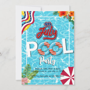 invitations à 4 juillet piscine