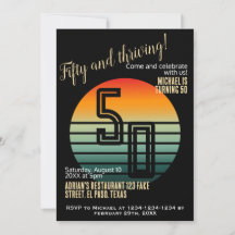 Invitations à 50e anniversaire : Cinquante et pros