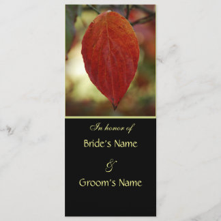 Invitations à Brunch Mariage de feuilles d'automne