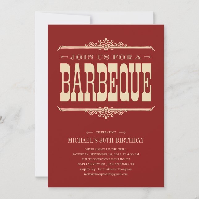 Invitations à des soirées barbecues polyvalentes (Devant)