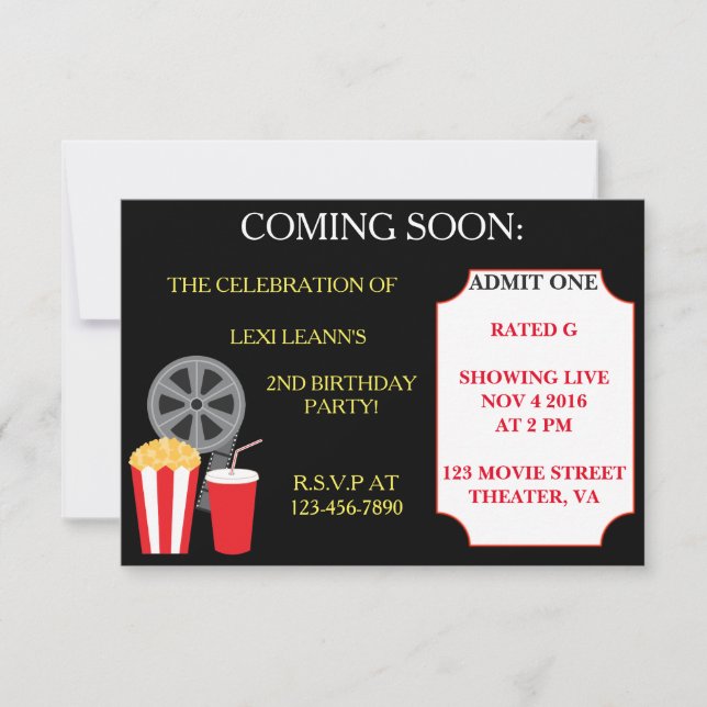 Invitations à des soirées thématiques (Devant)
