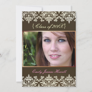 Invitations à Espresso + Damask/Graduations Party