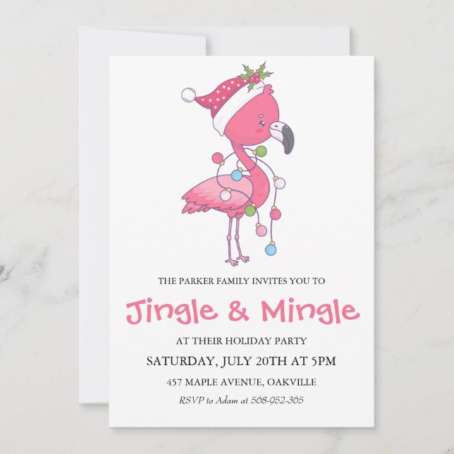 invitations à fêtes tropicales (Devant)