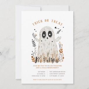 Invitations à Halloween Ghost Trick ou Treat