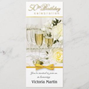 Invitations à la 50e fête d'anniversaire - Féminin