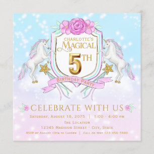 Invitations à la 5e fête d'anniversaire de Girls U