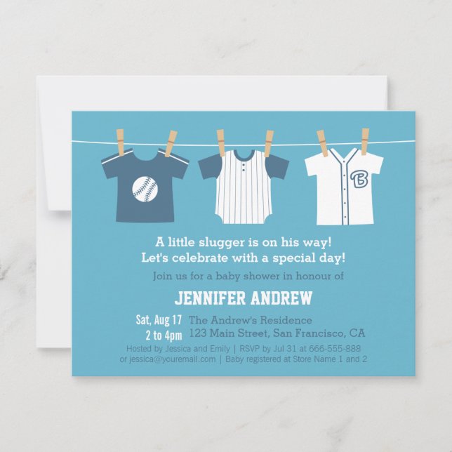 Invitations à la baby-foot du Blue Baseball (Devant)