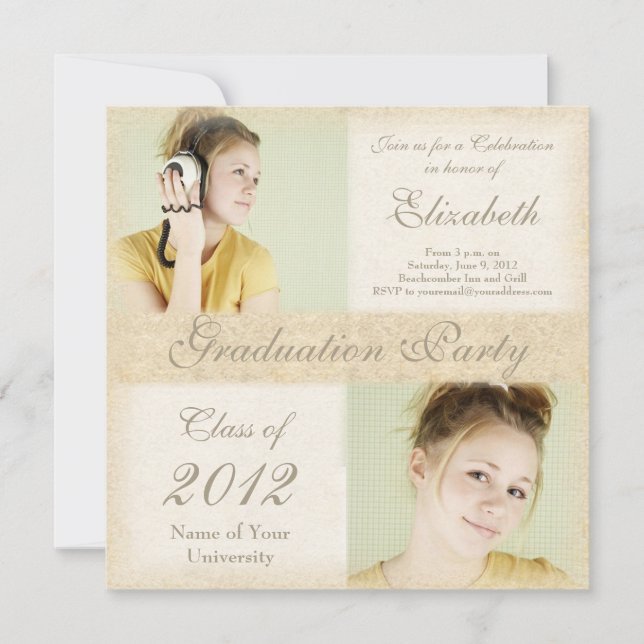 Invitations à la cérémonie de remise des diplômes  (Devant)