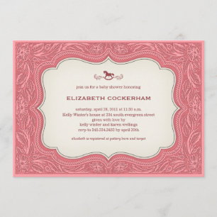Invitations à la Cowgirl Western Baby Shoe