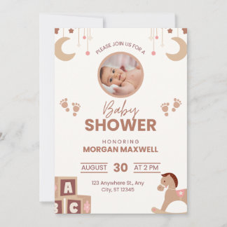 invitations à la douche bébé