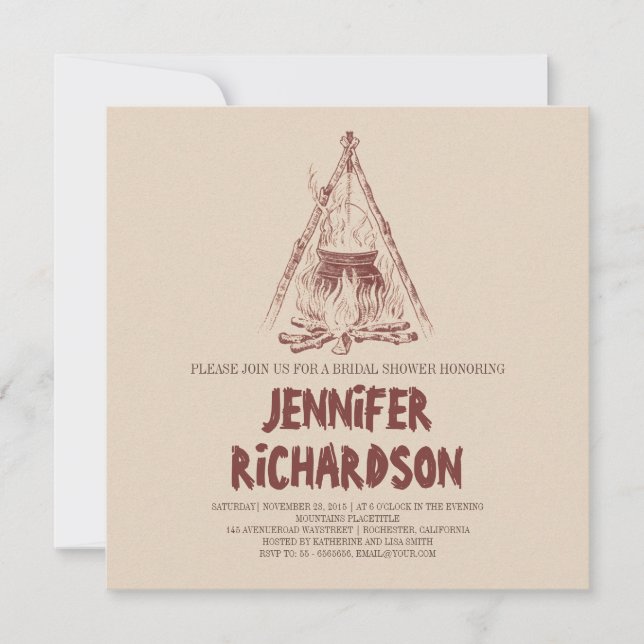 Invitations à la douche nuptiale (Devant)