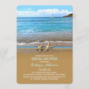 Invitations à la douche nuptiale de plage