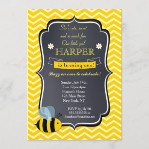 Invitations à la fête d'anniversaire de Bumble Bee