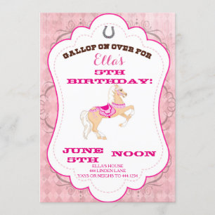 Invitations à la fête d'anniversaire de Cowgirl We