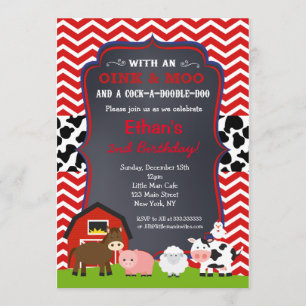 Invitations à la fête d'anniversaire de Farm Barny