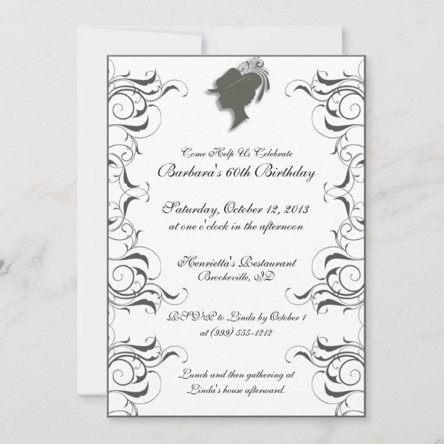Invitations à la fête d'anniversaire de la Casquet (Devant)
