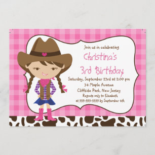 Invitations à la fête d'anniversaire de la petite 