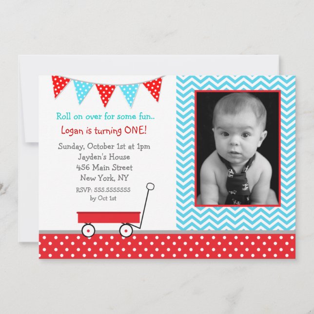 Invitations à la fête d'anniversaire de la Red Wag (Devant)