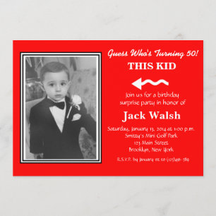 Invitations à la fête d'anniversaire de la vieille