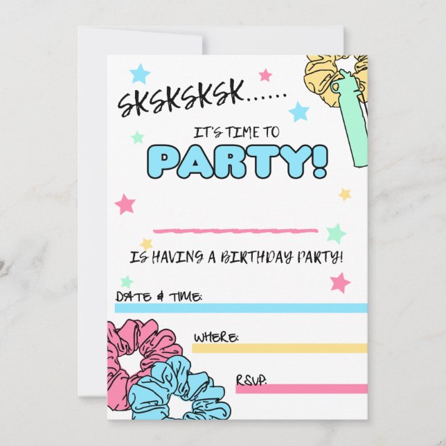 Invitations à la fête d'anniversaire de la VSCO Gi (Devant)
