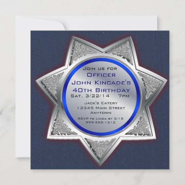 Invitations à la fête d'anniversaire de l'insigne  (Devant)