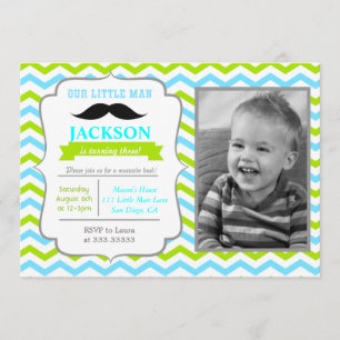Invitations à la fête d'anniversaire de Little Man