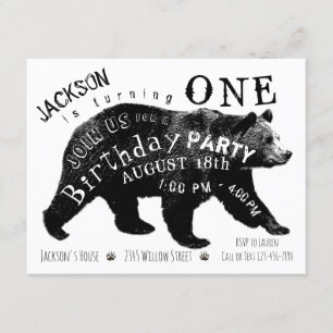 Invitations à la fête d'anniversaire de l'ours