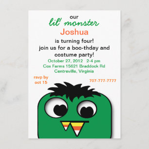 Invitations à la fête d'anniversaire de Monster Ki