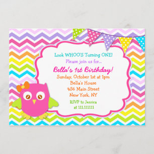 Invitations à la fête d'anniversaire de Owl