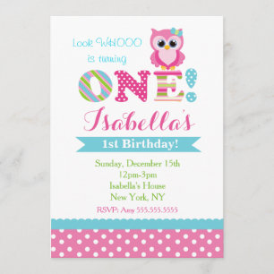 Invitations à la fête d'anniversaire de Owl pour u