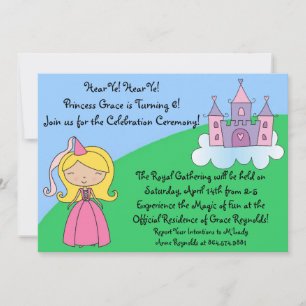 Invitations à la fête d'anniversaire de Princess