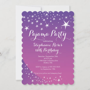Invitations à la fête d'anniversaire de Star Sleep