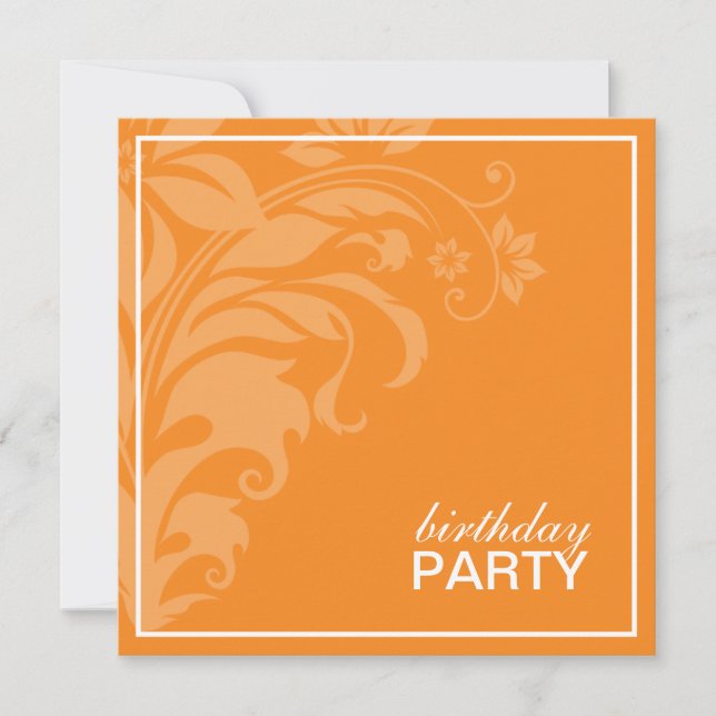Invitations à la fête d'anniversaire des agrumes O (Devant)