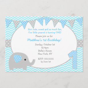 Invitations à la fête d'anniversaire des éléphants