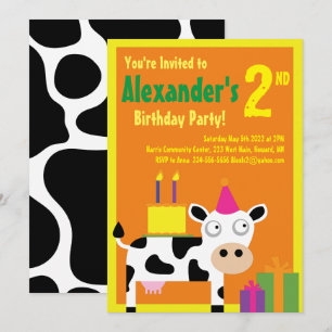 Invitations à la fête d'anniversaire des enfants d