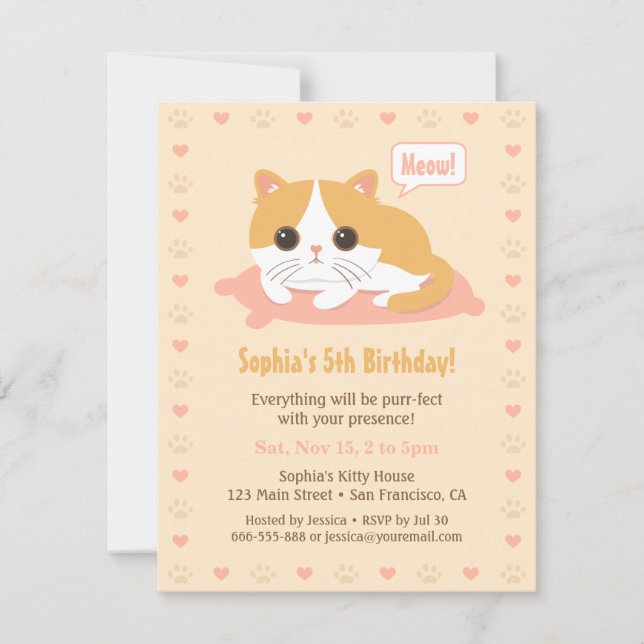 Invitations à la fête d'anniversaire des filles de (Devant)