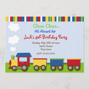 Invitations à la fête d'anniversaire des trains Ch