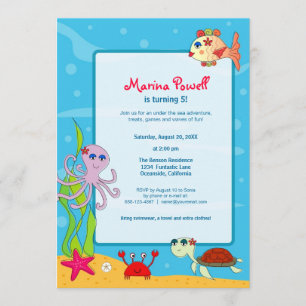 Invitations à la fête d'anniversaire en mer