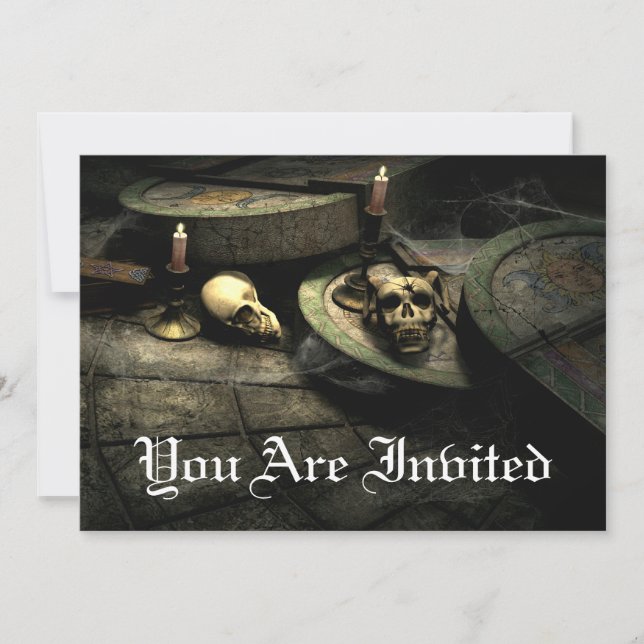 Invitations à la fête d'anniversaire gothique (Devant)